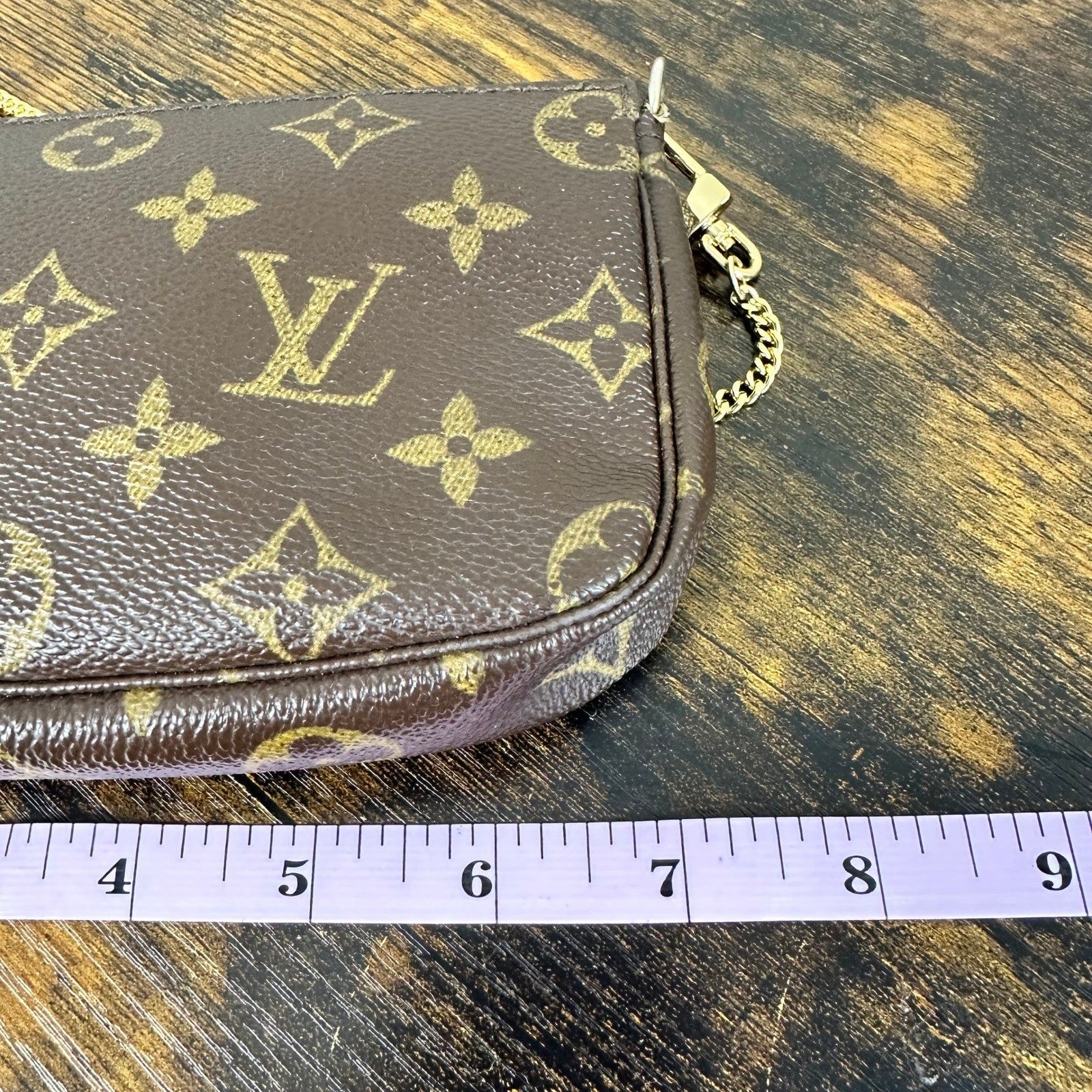 Louis Vuitton Monogram Canvas Pochette Mini Bag Vintage Authentic