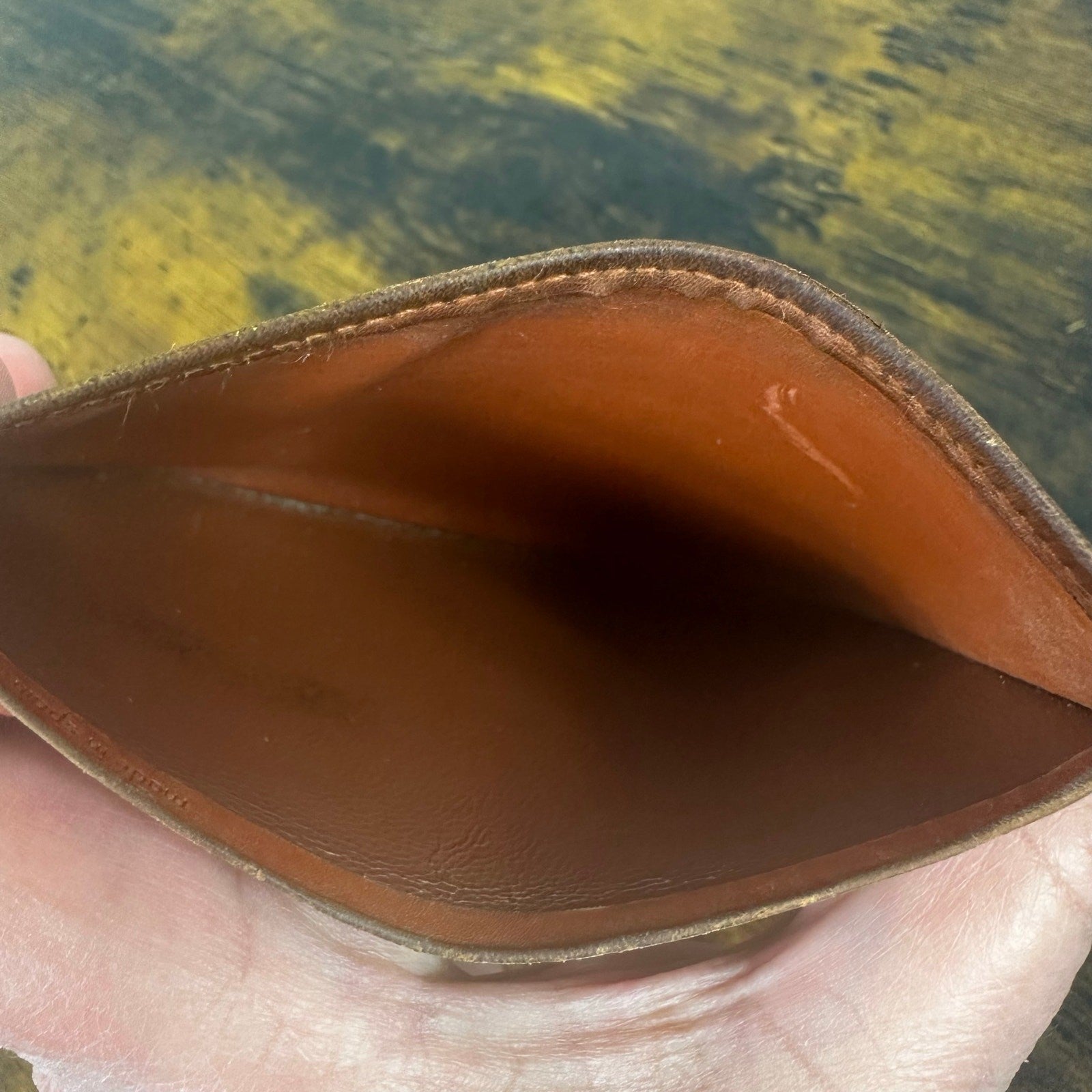 Louis Vuitton Vintage Brown Epi Leather Slim Wallet Card Holder