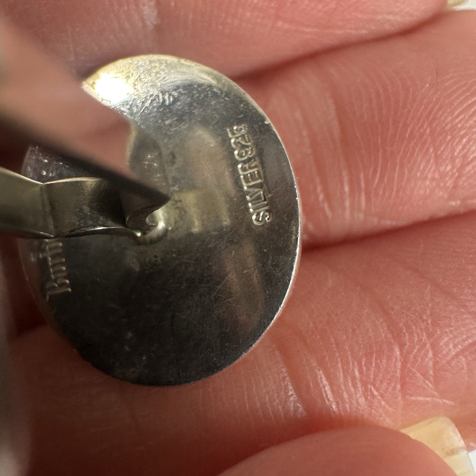 Burberry Knight Vintage Silver 925 Cufflinks Authentic 