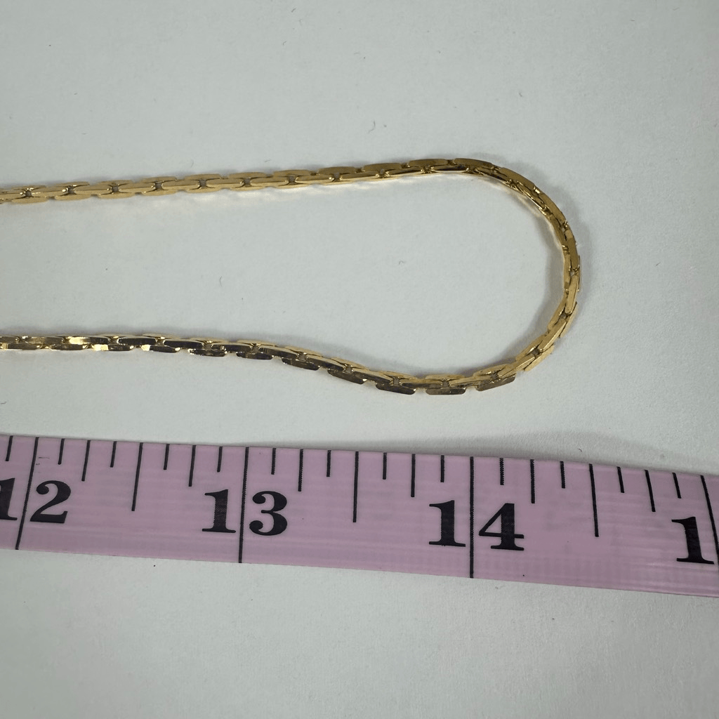 Givenchy Vintage Long Snake Chain Simple Gold Tone Necklace 29”