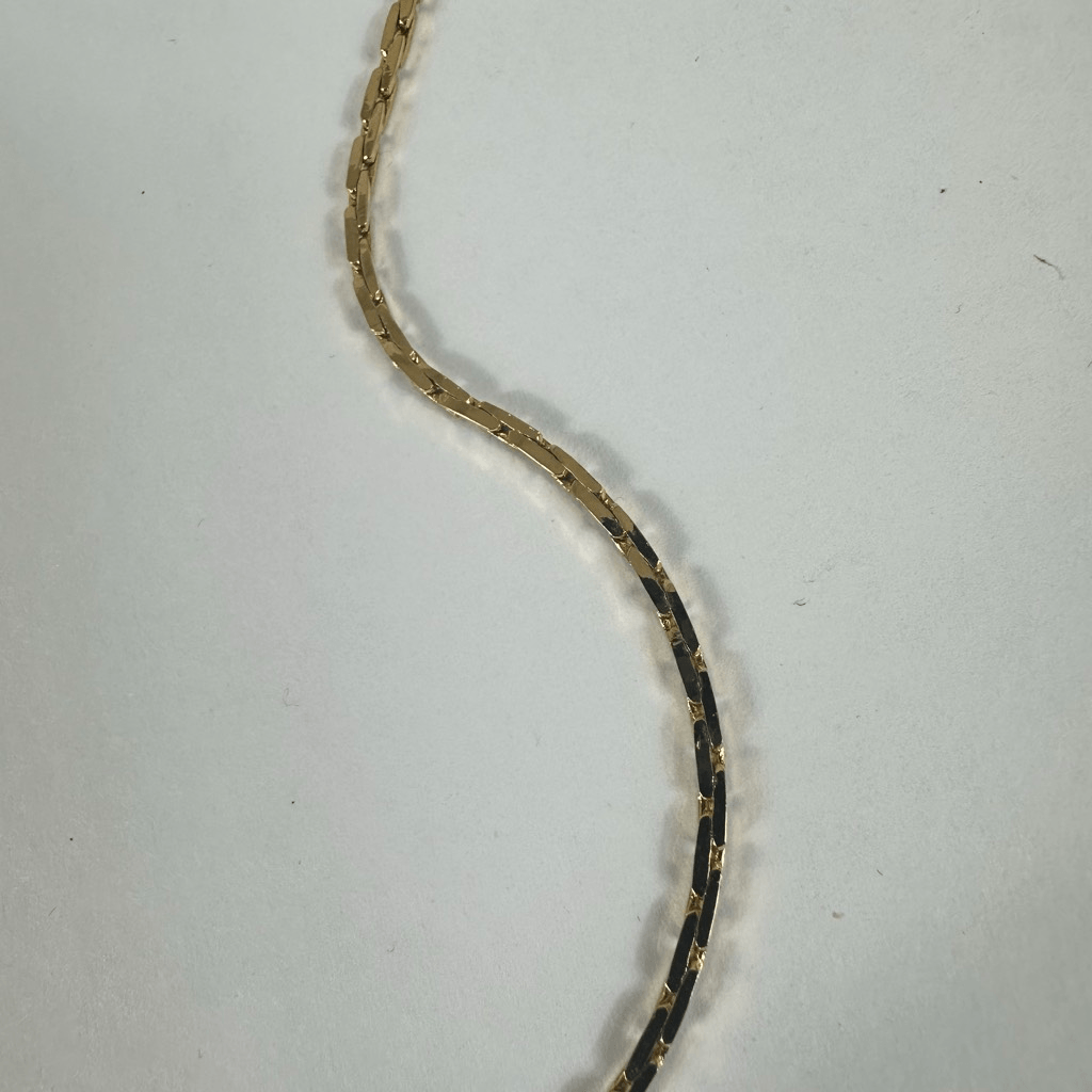 Givenchy Vintage Long Snake Chain Simple Gold Tone Necklace 29”