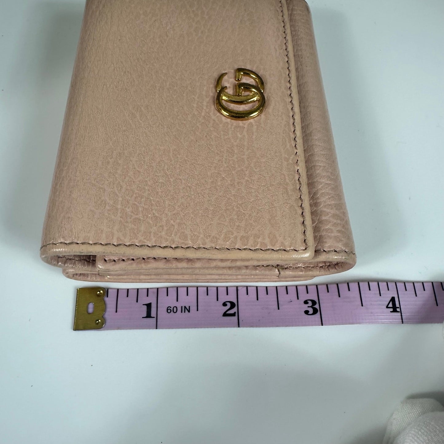 Gucci Marmont Pink Leather Compact Wallet - Preowned Authentic