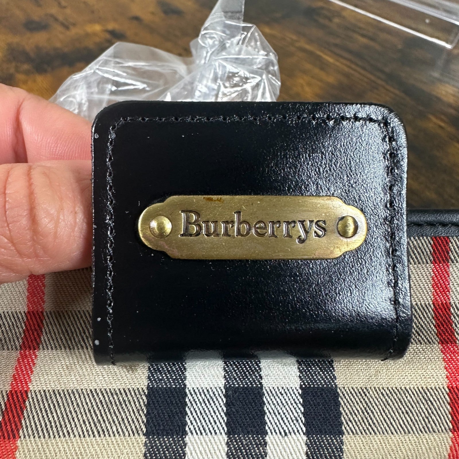 Burberry Nova Check Plaid Vintage Golf Ball Pouch Holder