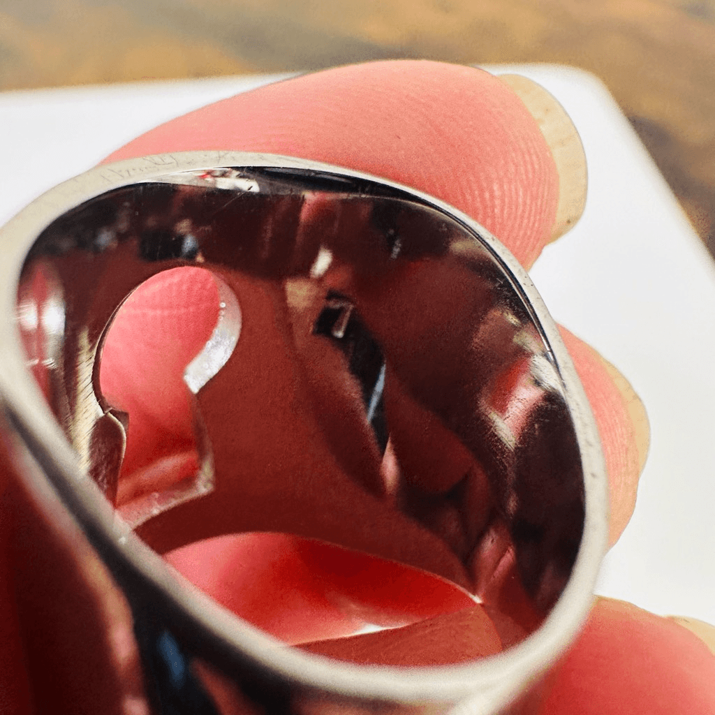 Christian Dior Secret Keyhole Ring Silver Tone Size 7