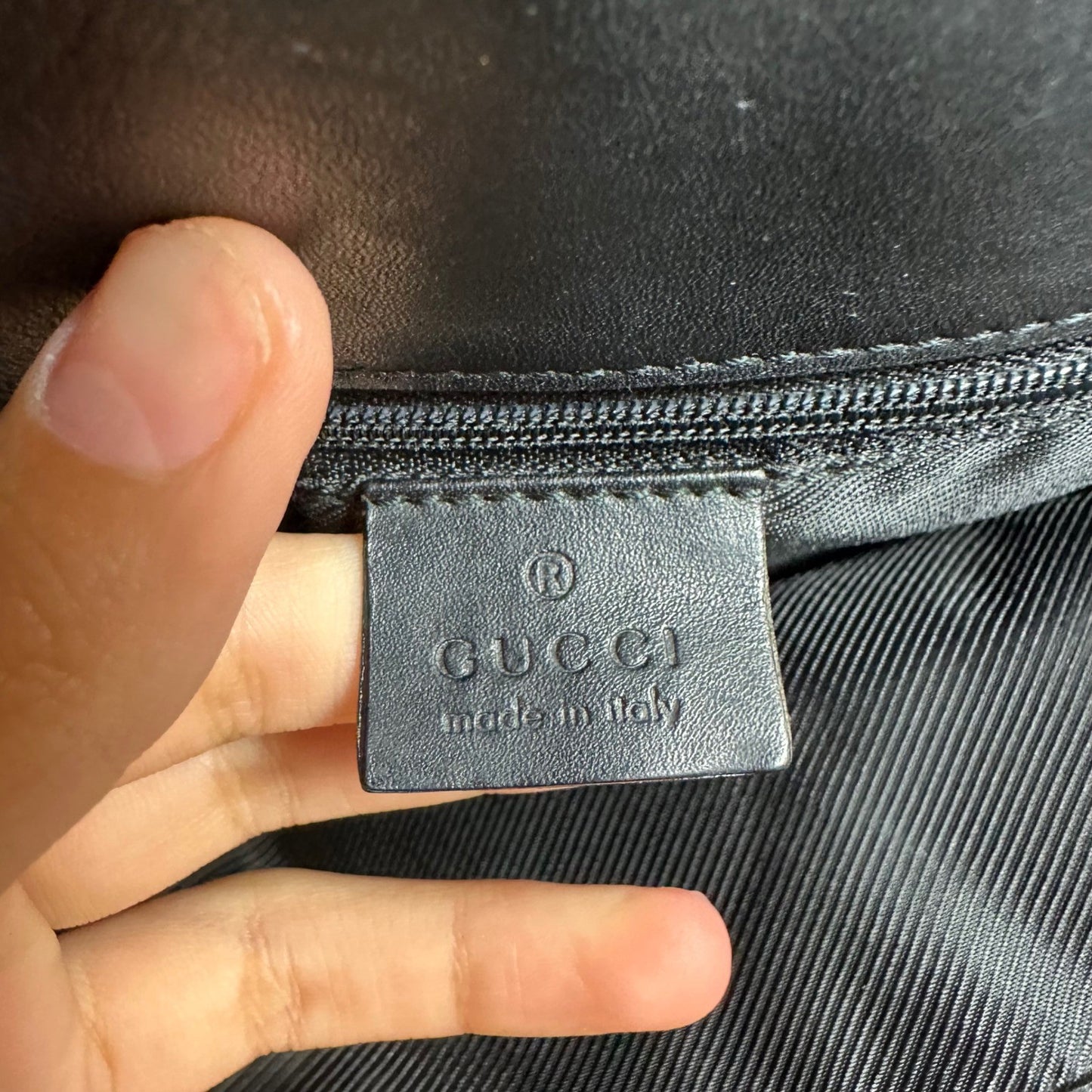 Gucci GG Canvas Tote Bag Black Authentic Designer Handbag Purse Classic