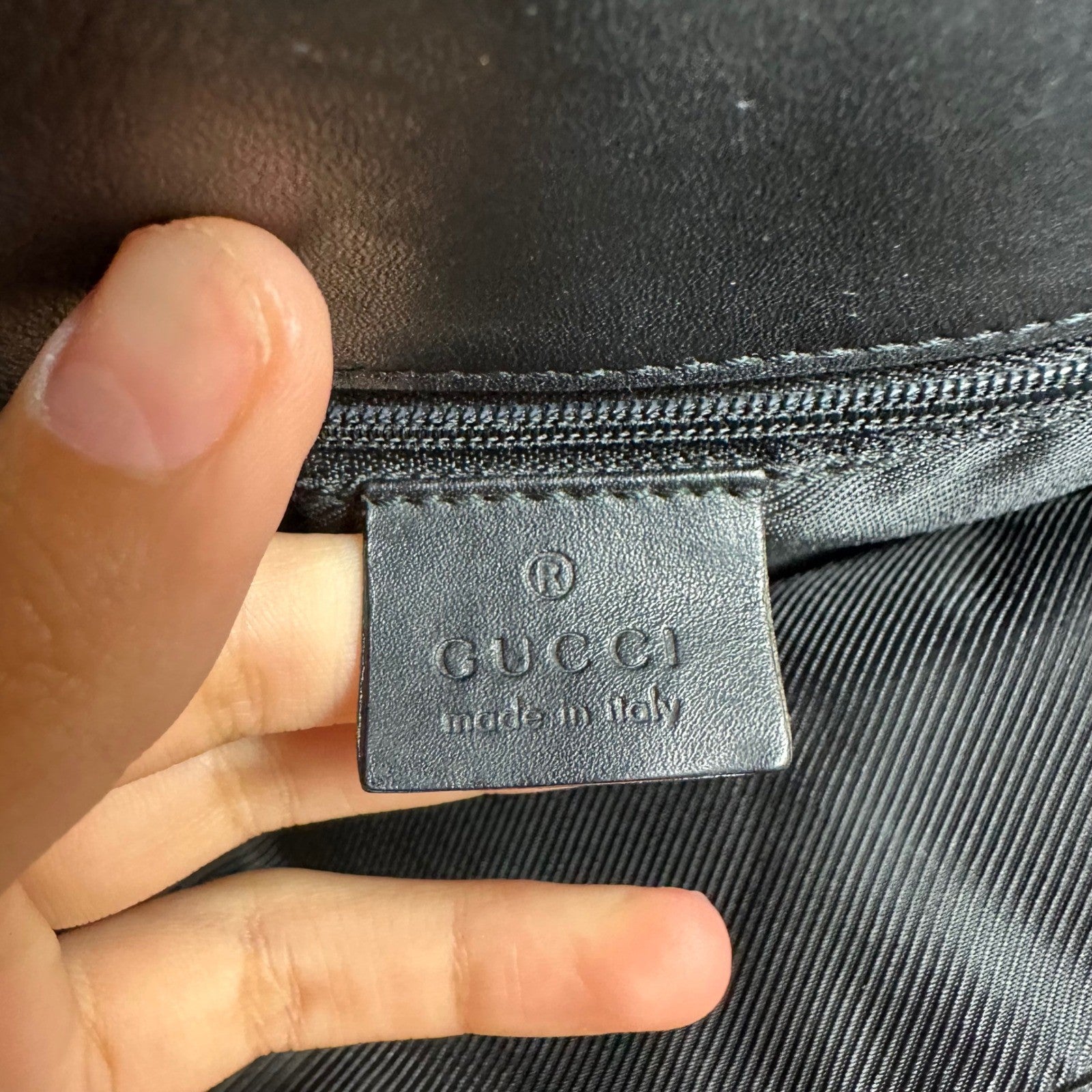 Gucci GG Canvas Tote Bag Black Authentic Designer Handbag Purse Classic