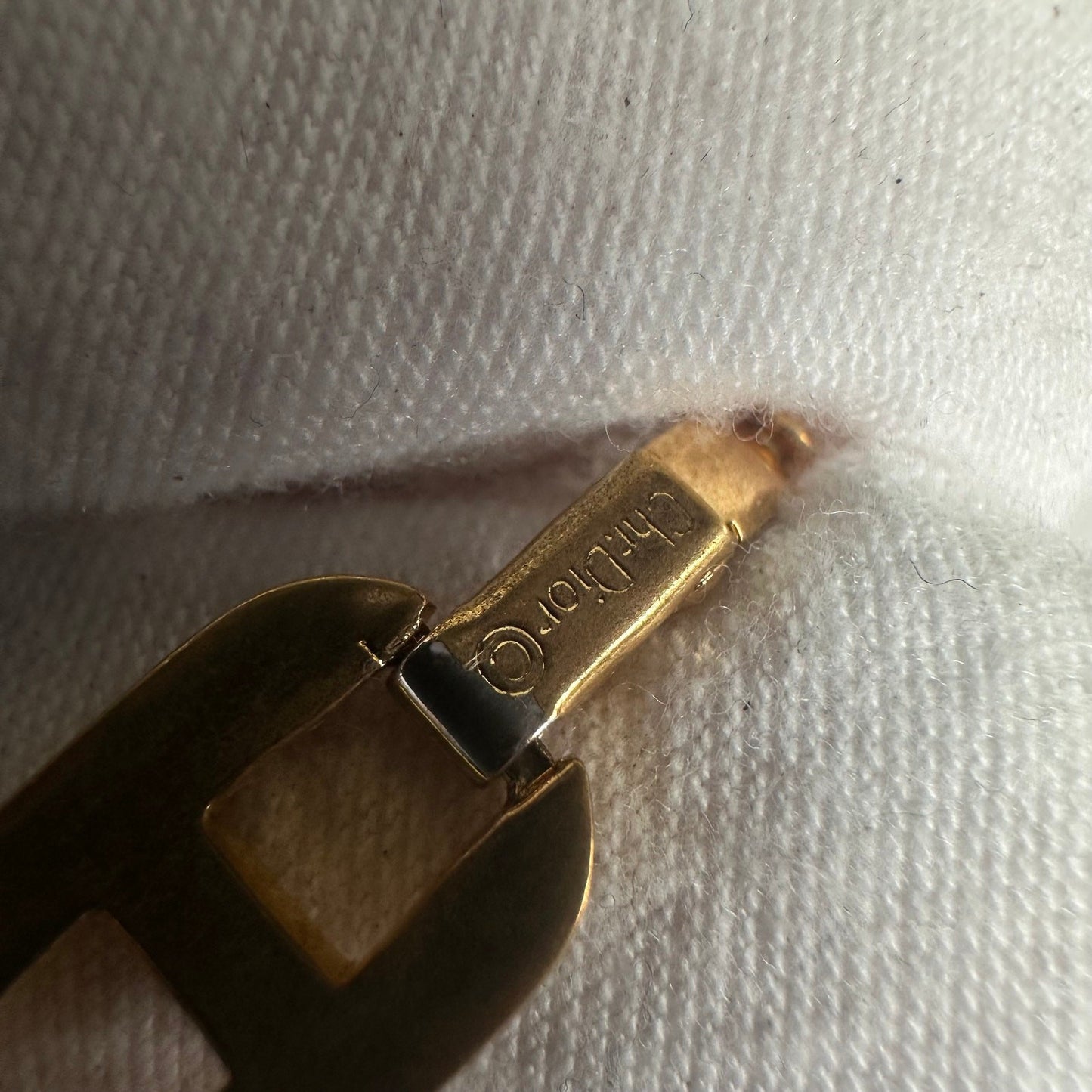 Vintage Christian Dior CD Logo Gold Tone Bracelet