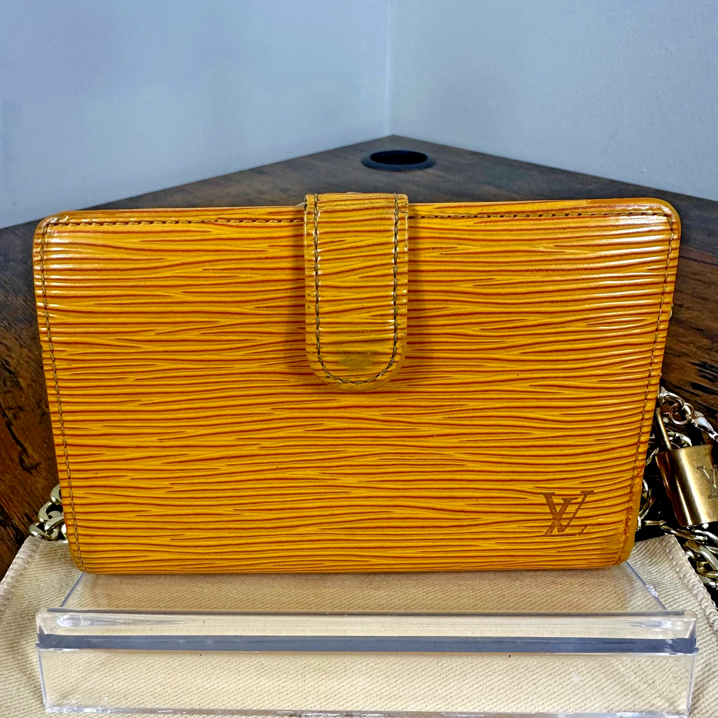 Louis Vuitton Vintage Yellow Epi Leather Compact Wallet