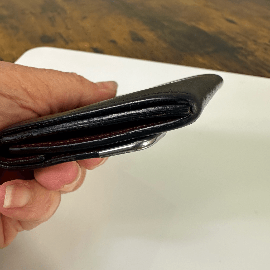 Cartier Vintage Black Leather Coin Purse Case