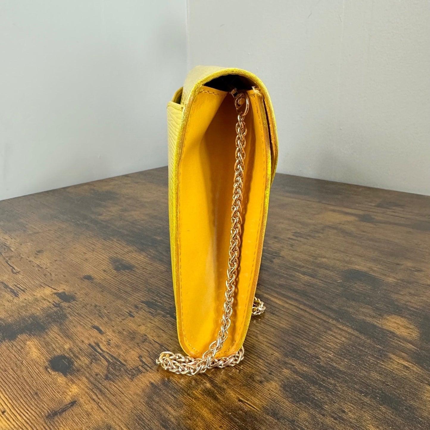 Louis Vuitton Epi Leather Art Deco Clutch Bag Yellow Vintage Authentic