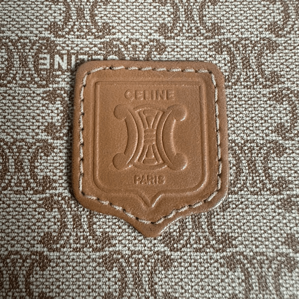 Celine Macadam Vintage Bifold Wallet Brown Tan