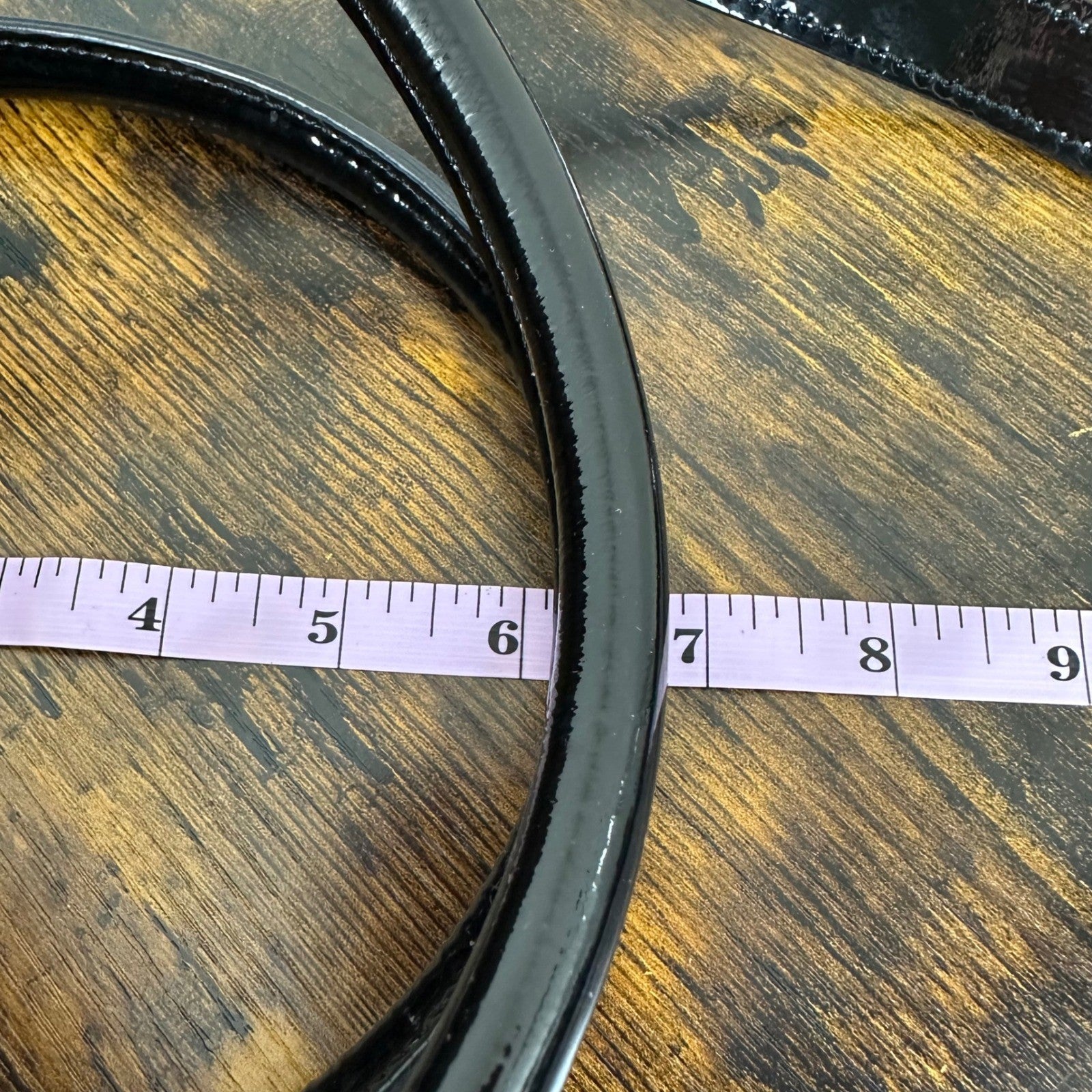 Burberry Black Patent Leather Satchel Handbag Shoulder Bag Made in Italy