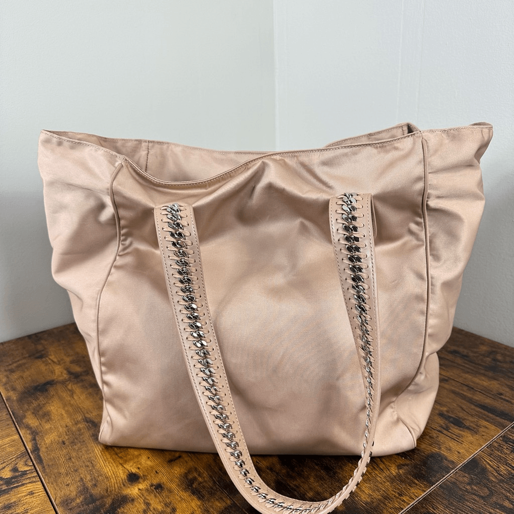 Stella McCartney Go Falabella Large Nylon Tote Bag Beige