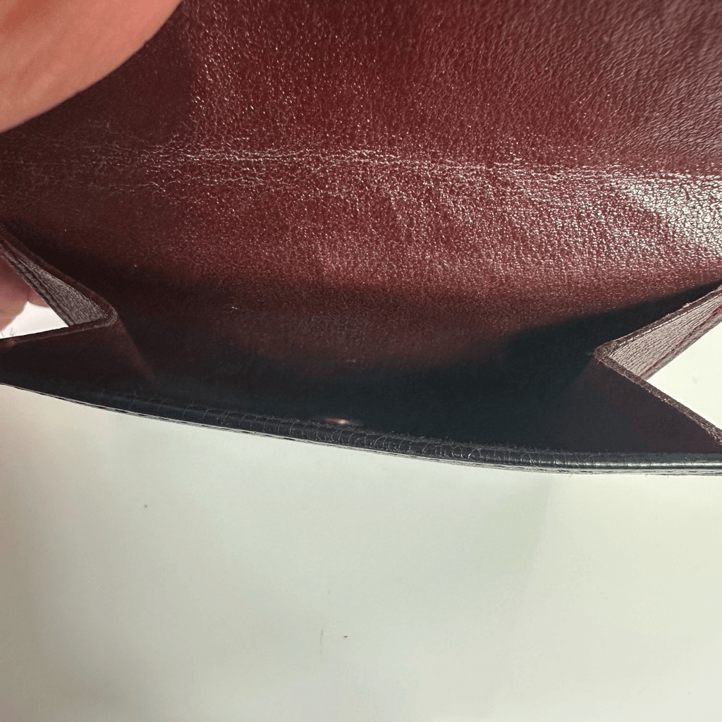 Cartier Vintage Black Leather Coin Purse Case