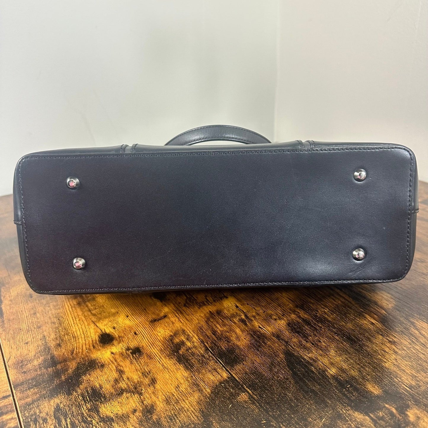 Burberry Black Leather Tote Bag Classic Nova Check Lining