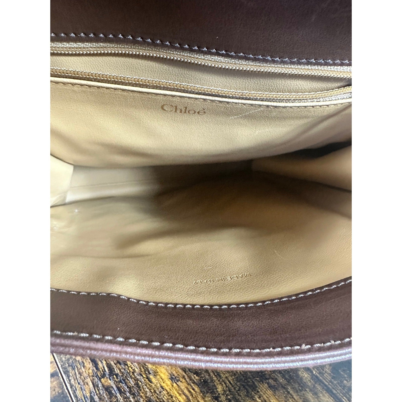 Vintage Chloe Brown Leather Sling Bag Backpack Authentic