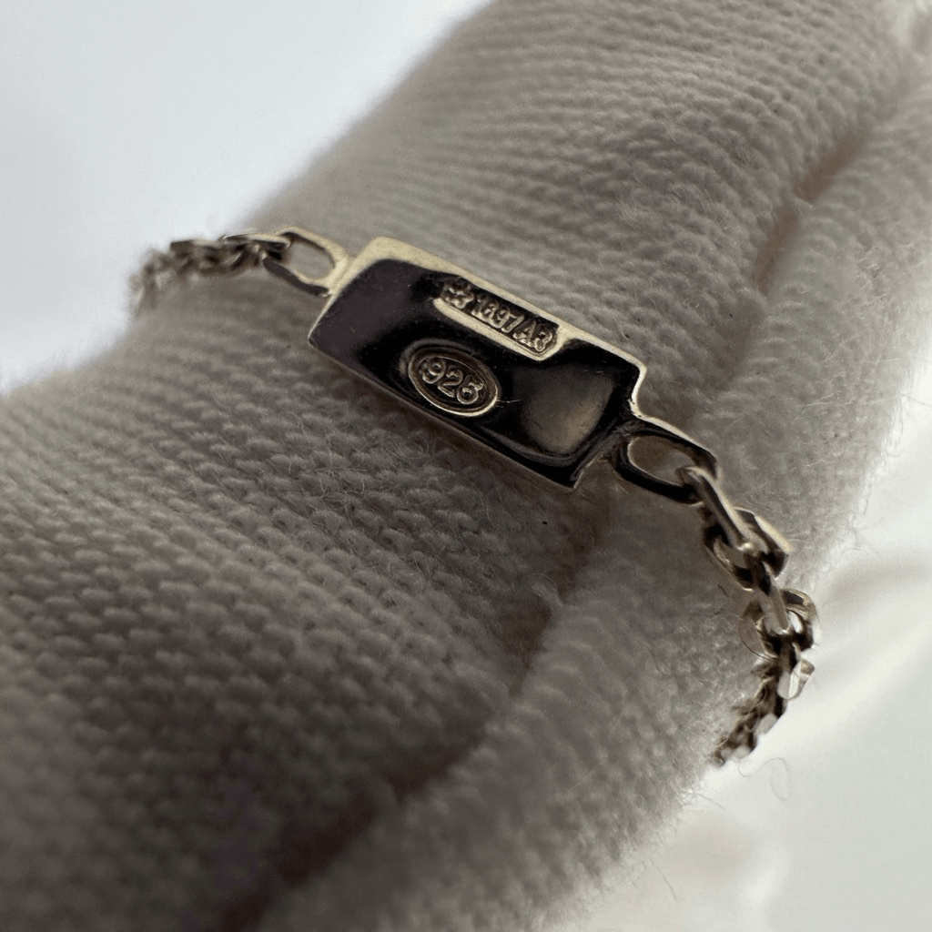 Gucci Purple Stone Pendant Necklace Sterling Silver Vintage