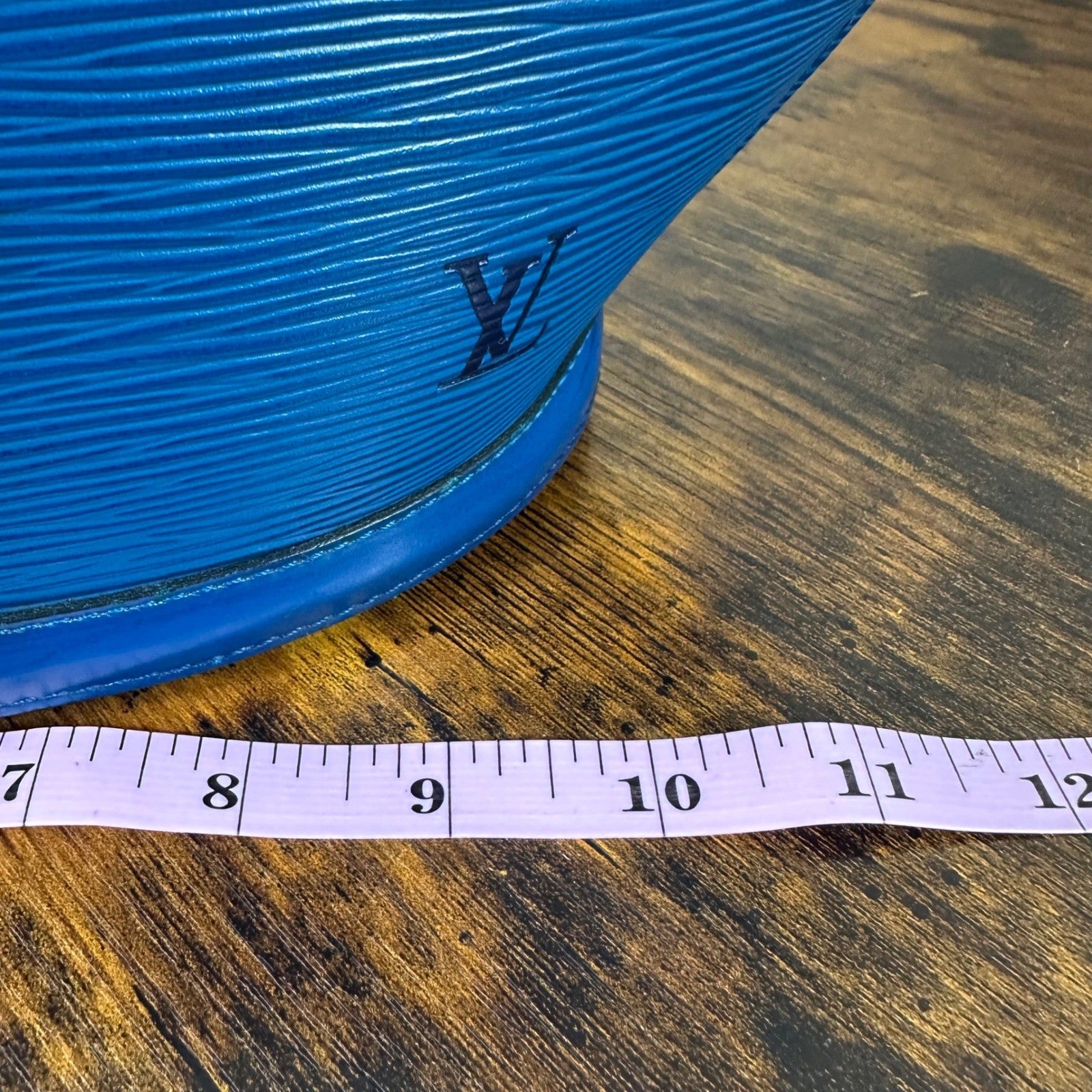 Louis Vuitton Epi Leather Saint Jacques Shoulder Bag Blue Vintage Authentic