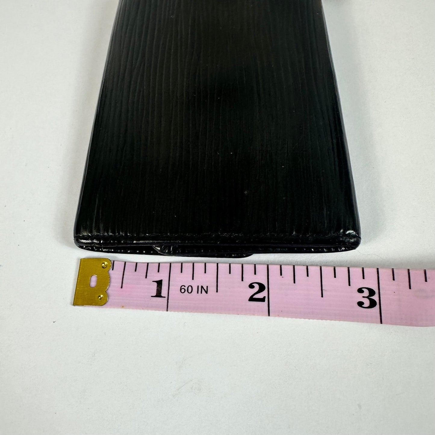 Louis Vuitton Epi Leather Key Holder Case Black Gold Chain Accent Vintage