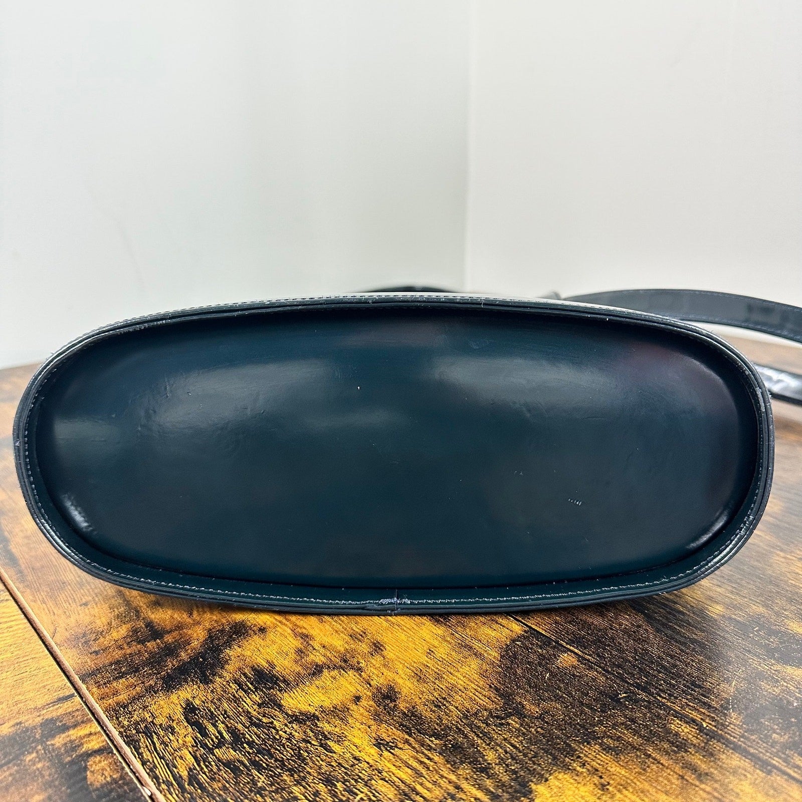 Gianni Versace Medusa Teal Patent Leather Shoulder Bag Vintage Authentic