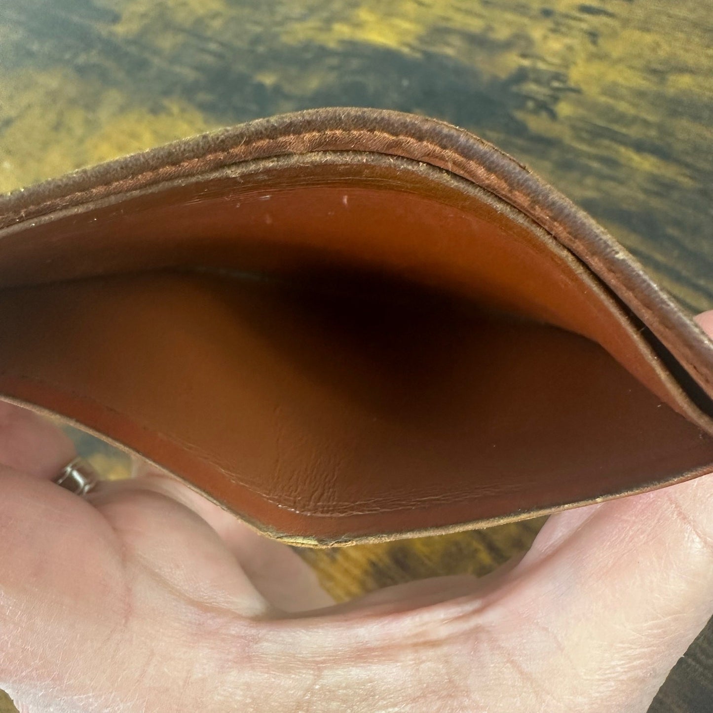 Louis Vuitton Vintage Brown Epi Leather Slim Wallet Card Holder