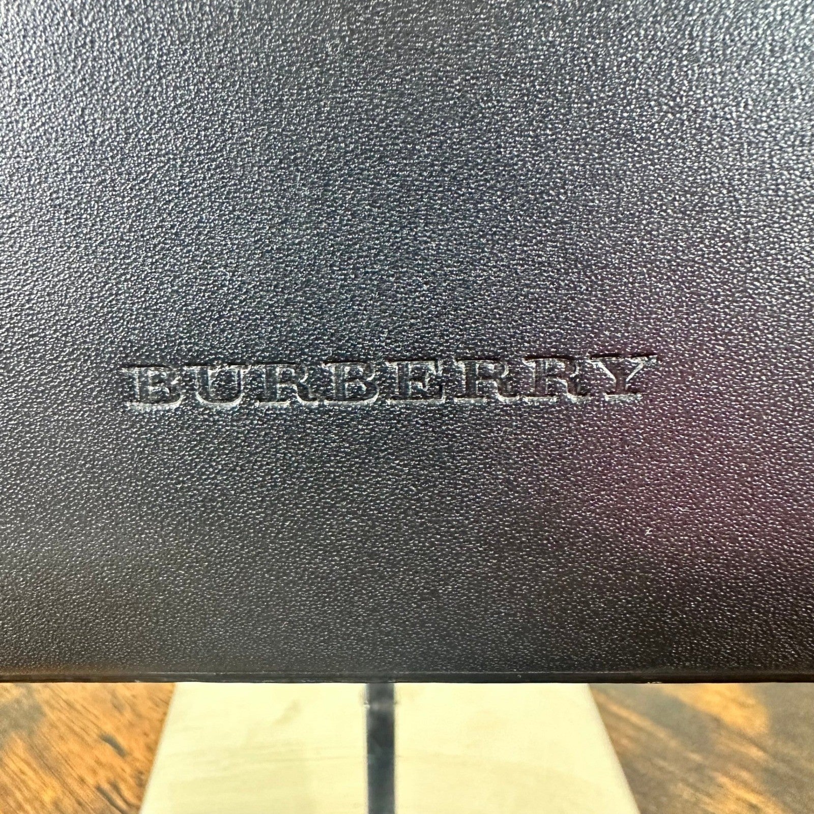 Burberry Black Leather Tote Bag Classic Nova Check Lining