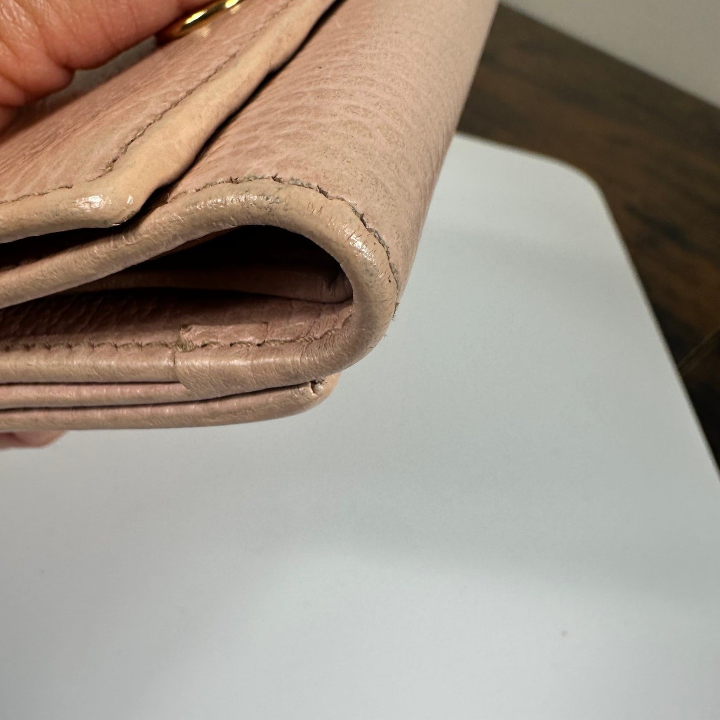 Gucci Marmont Pink Leather Compact Wallet - Preowned Authentic