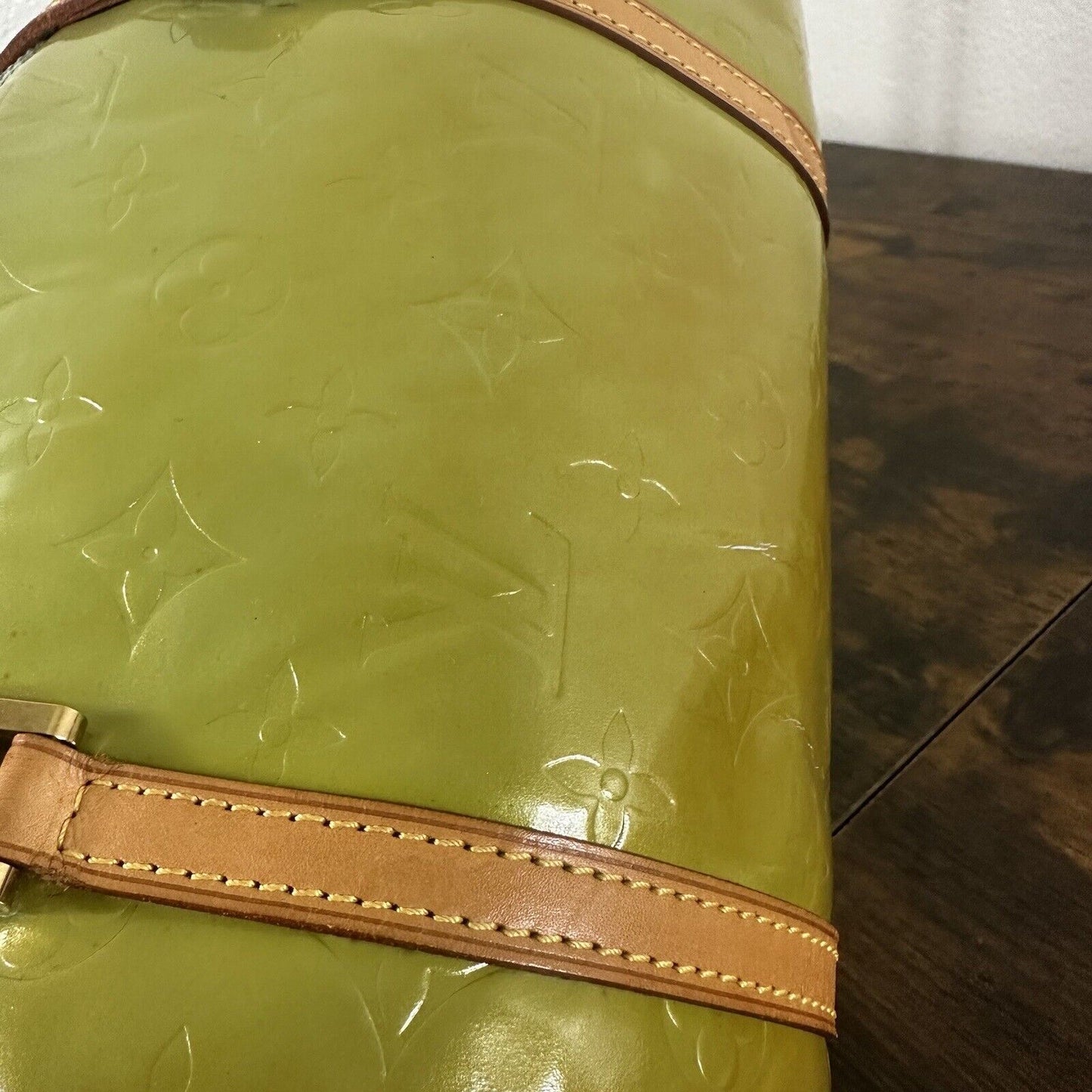Louis Vuitton Monogram Bedford Green Vernis With Certificate Of Authenticity