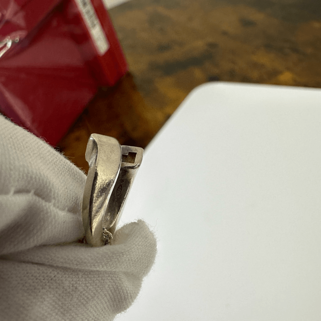 Gucci Purple Stone Pendant Necklace Sterling Silver Vintage