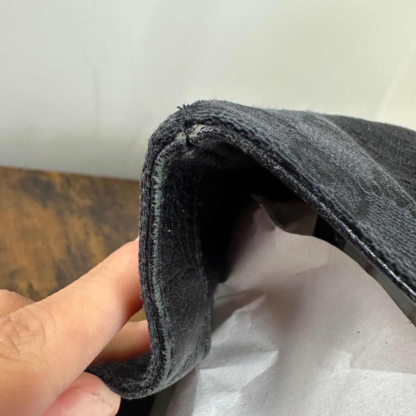 Gucci GG Canvas Bamboo Handle Tote Bag Handbag Black