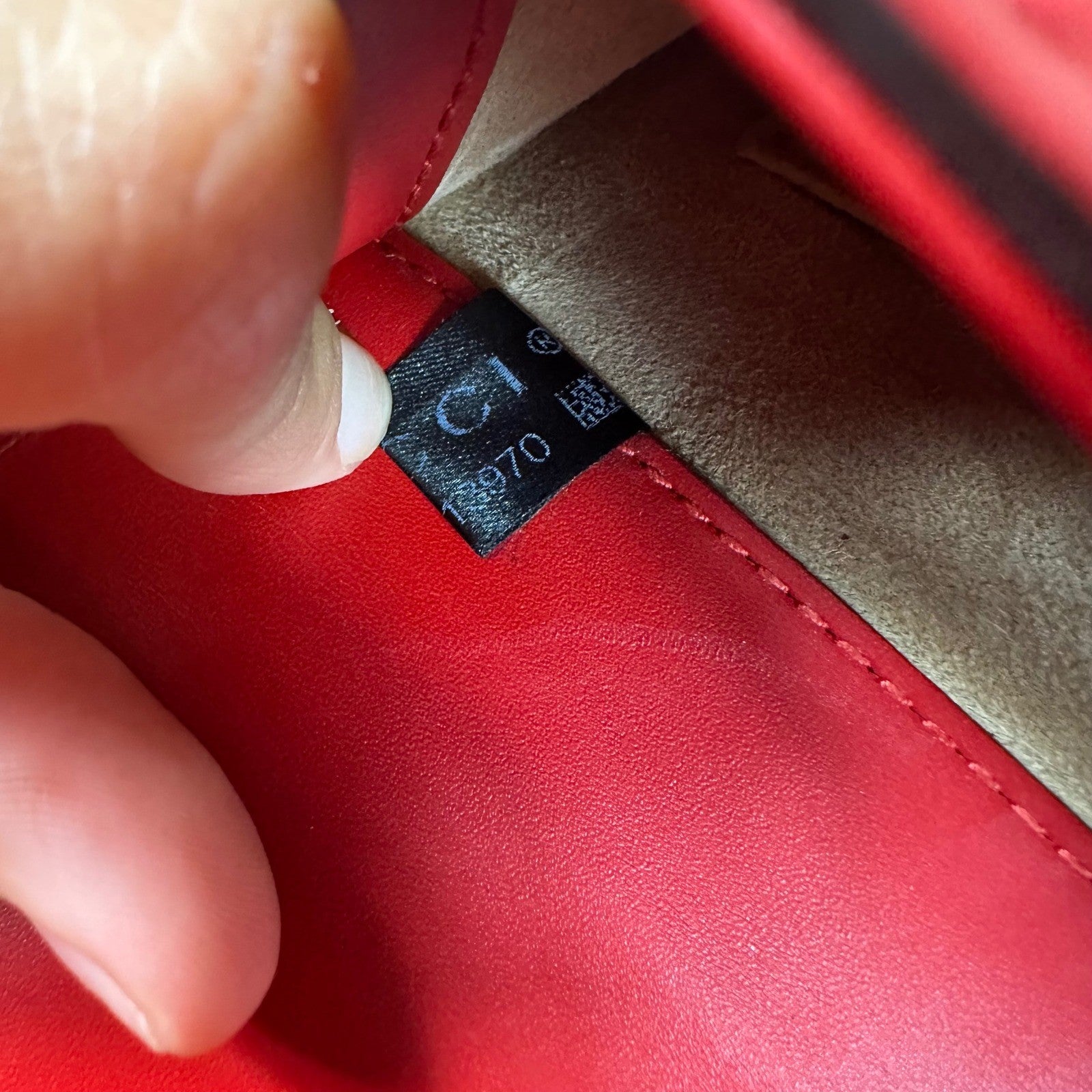 Gucci Sylvie Red Leather Chain Shoulder Bag Mini