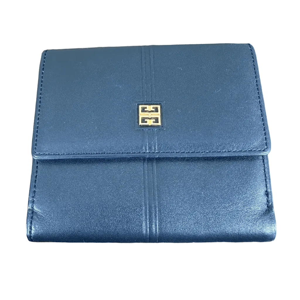 Givenchy 4G Logo Dark Navy Blue Vintage Wallet