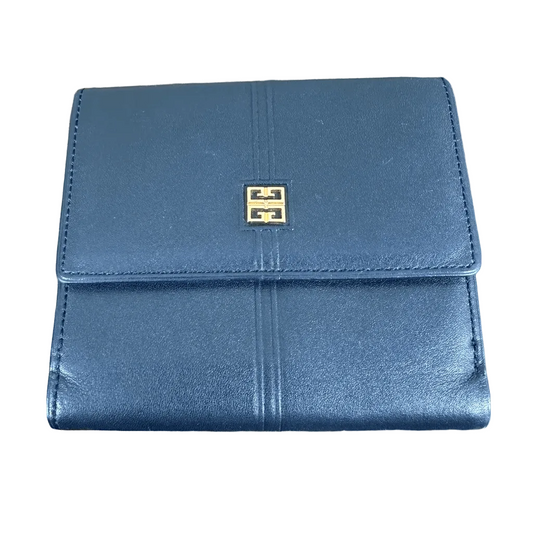 Givenchy 4G Logo Dark Navy Blue Vintage Wallet