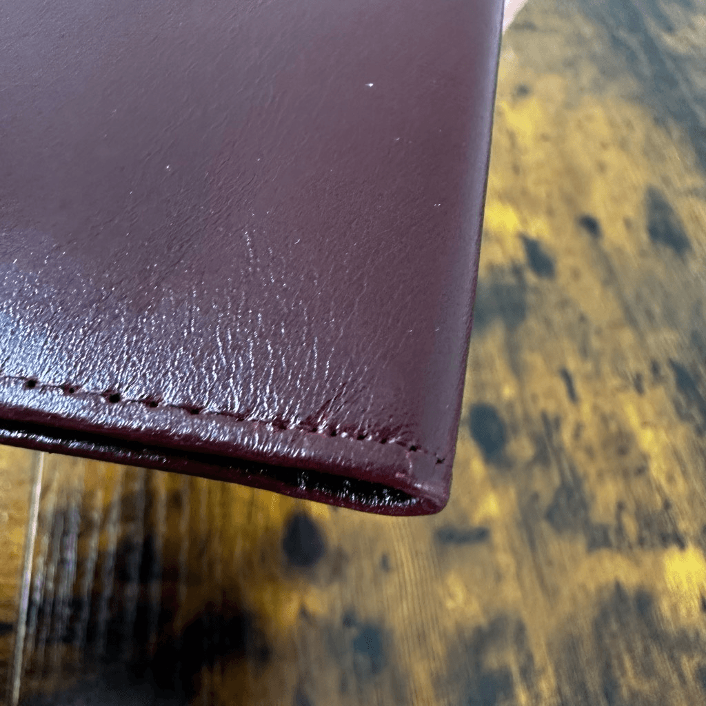 Cartier Vintage Bordeaux Leather Long Bifold Vertical Wallet