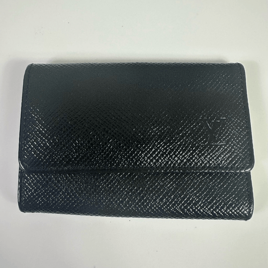 Louis Vuitton Black Taiga Leather 6 Key Case Holder