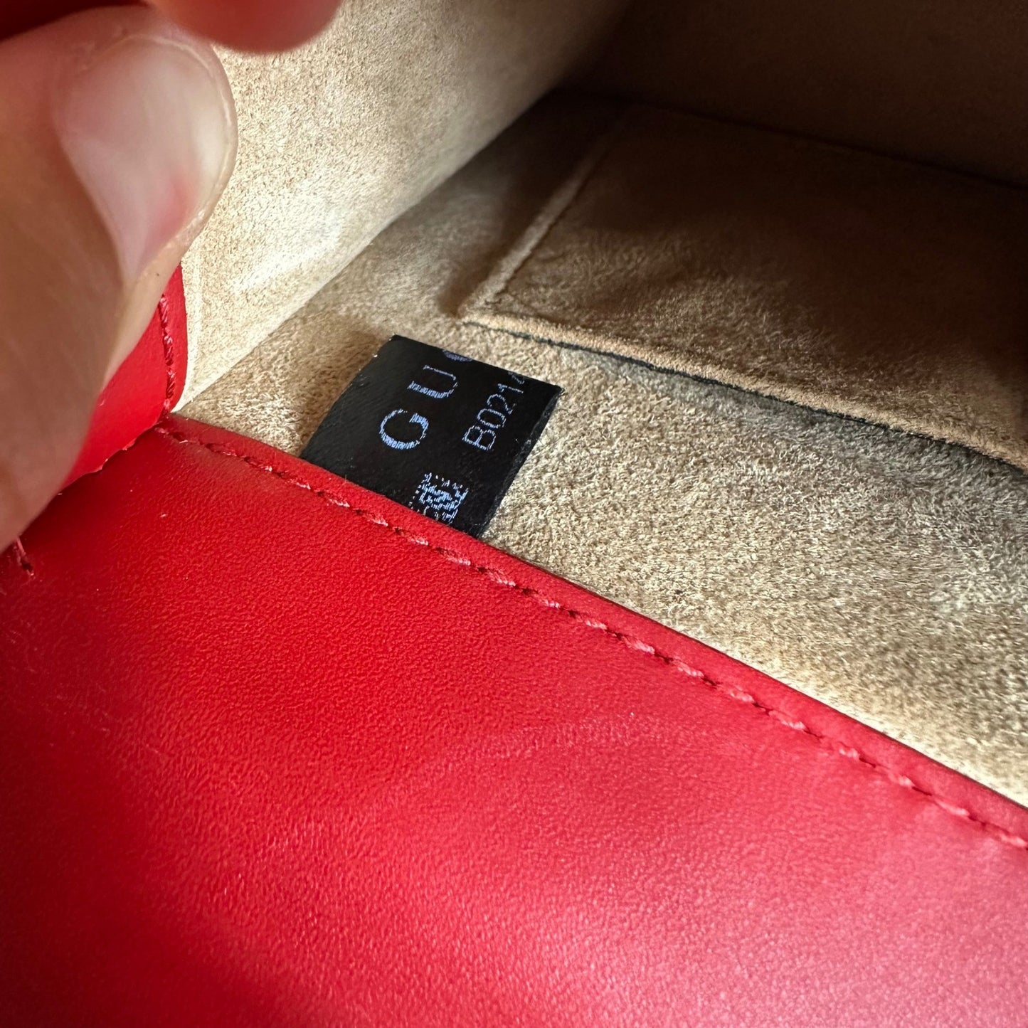 Gucci Sylvie Red Leather Chain Shoulder Bag Mini