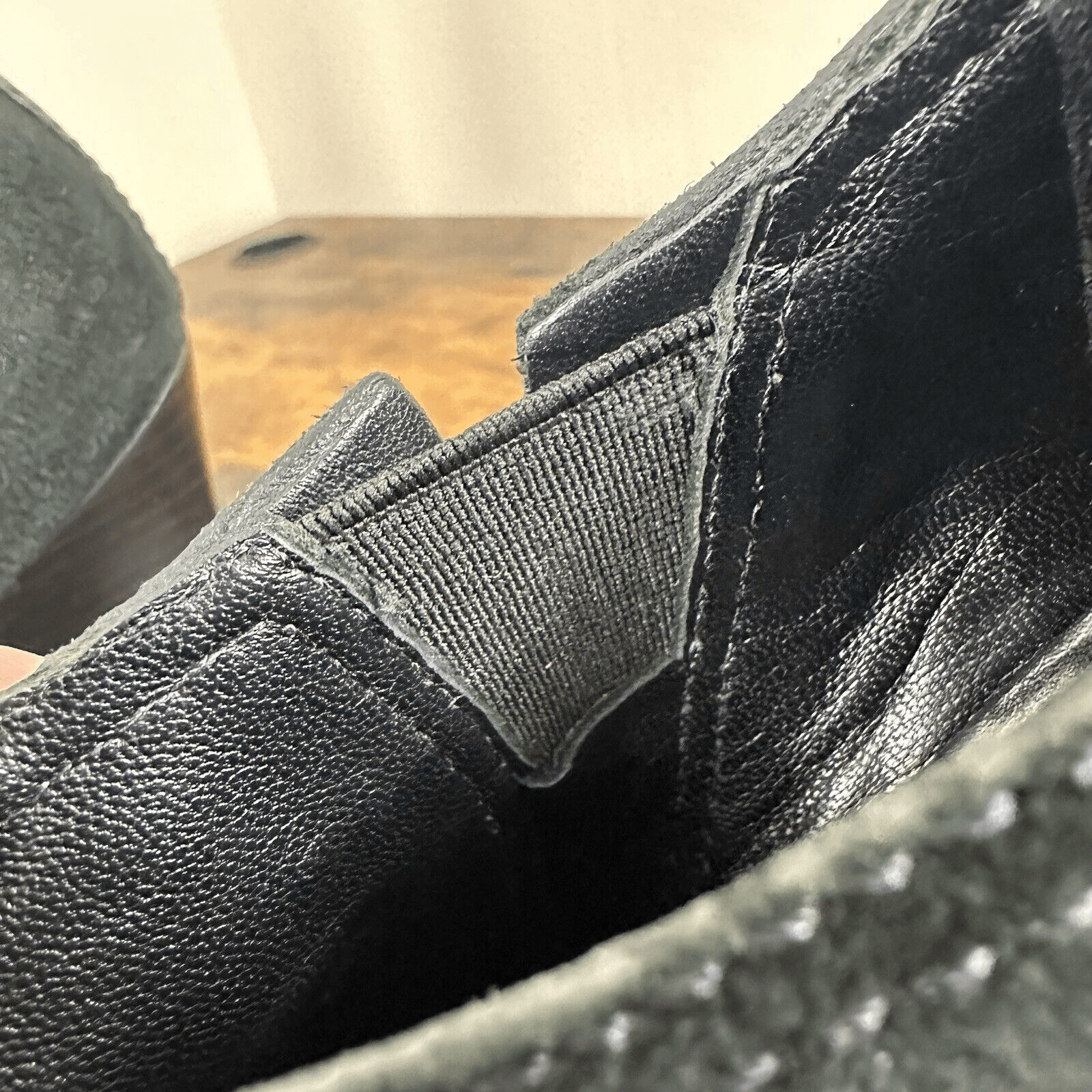 Tory Burch Gabrielle Buckle Suede Black Wedge Booties Size 6