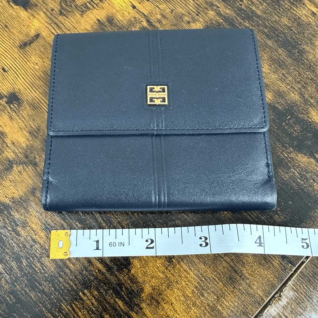 Givenchy 4G Logo Dark Navy Blue Vintage Wallet