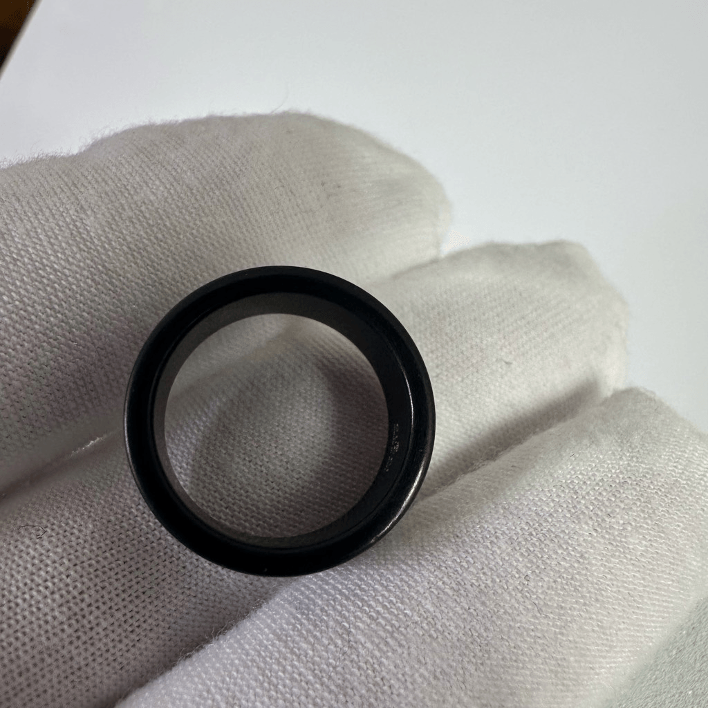 Gucci Icon GG Black Synthetic Corundum Ring Size 5