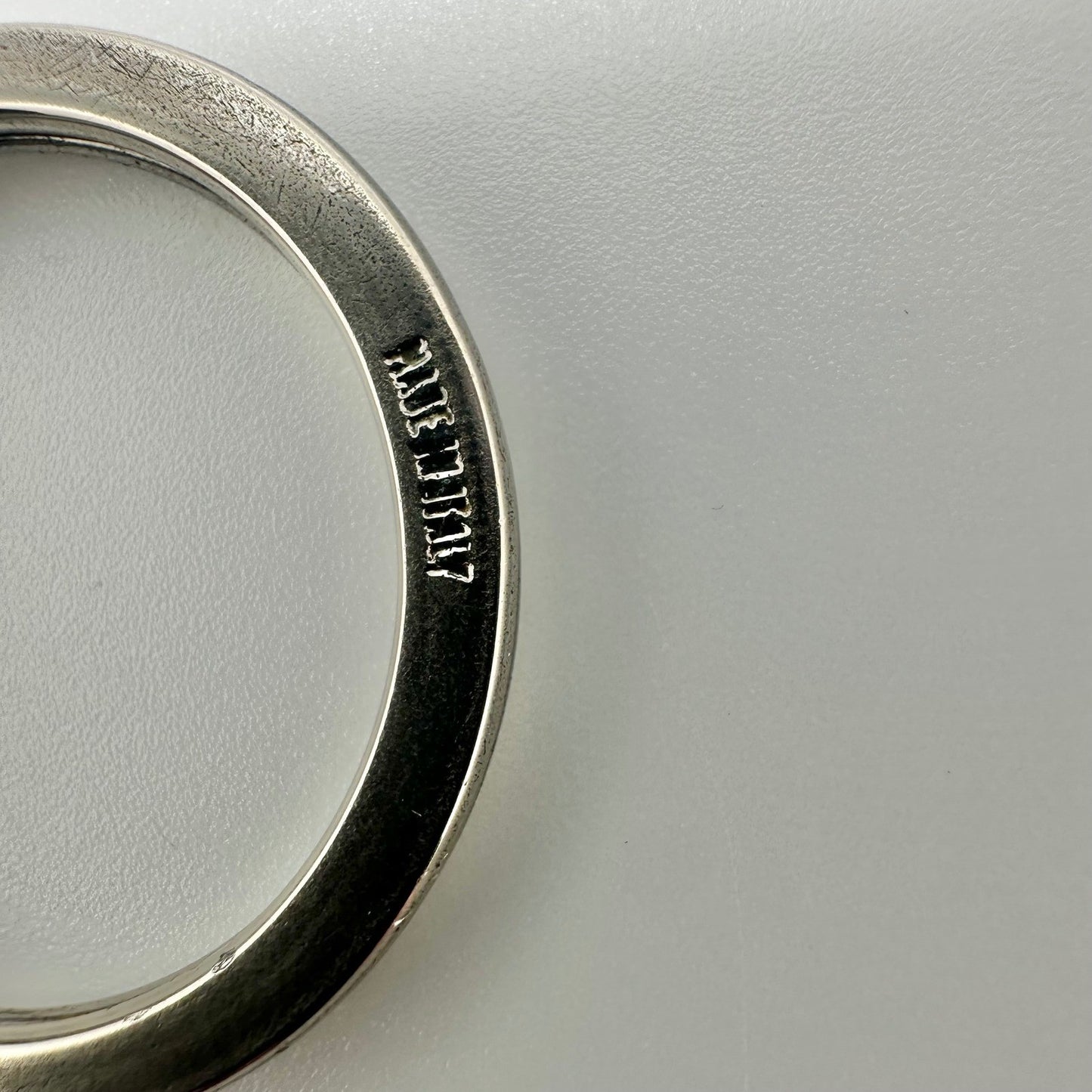 Gucci Keychain Key Ring Holder Leather Silver Made in Italy Accessory