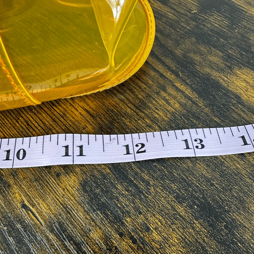 Dolce & Gabbana D&G Rhinestone Embellished Clear Orange Vinyl Tote Bag