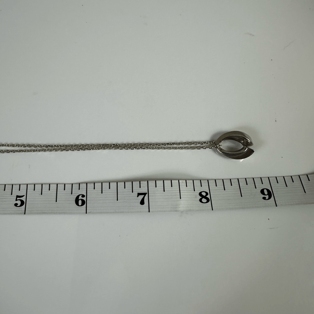 Gucci Purple Stone Pendant Necklace Sterling Silver Vintage