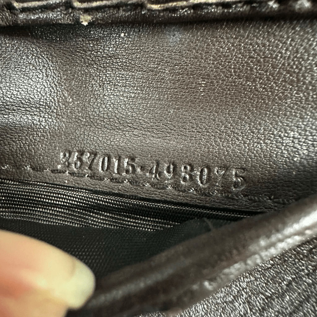 Gucci Guccissima Compact Brown Leather Wallet