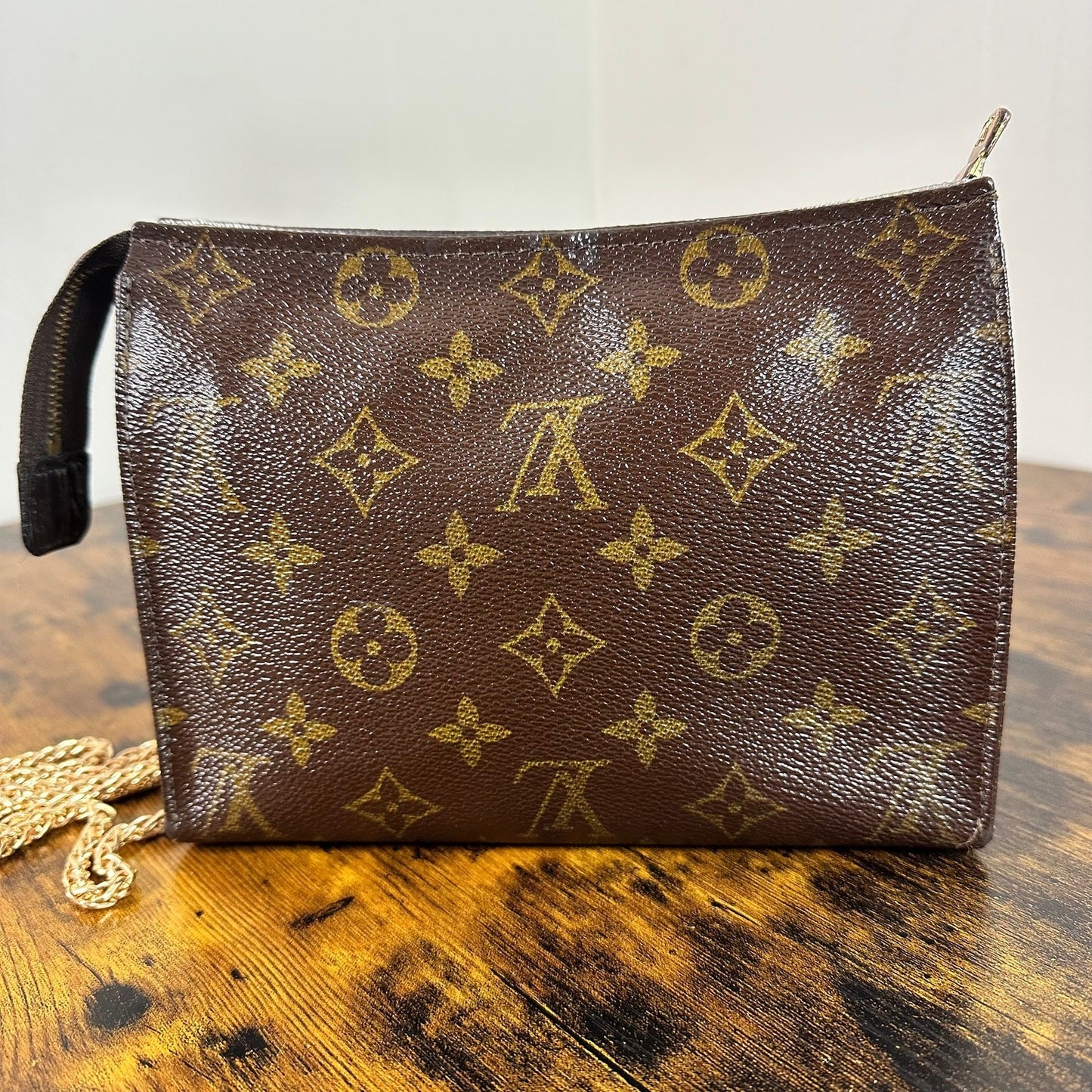 Louis Vuitton Monogram Pochette Toilette 19 Bag Pouch Cosmetics Toiletry Vintage