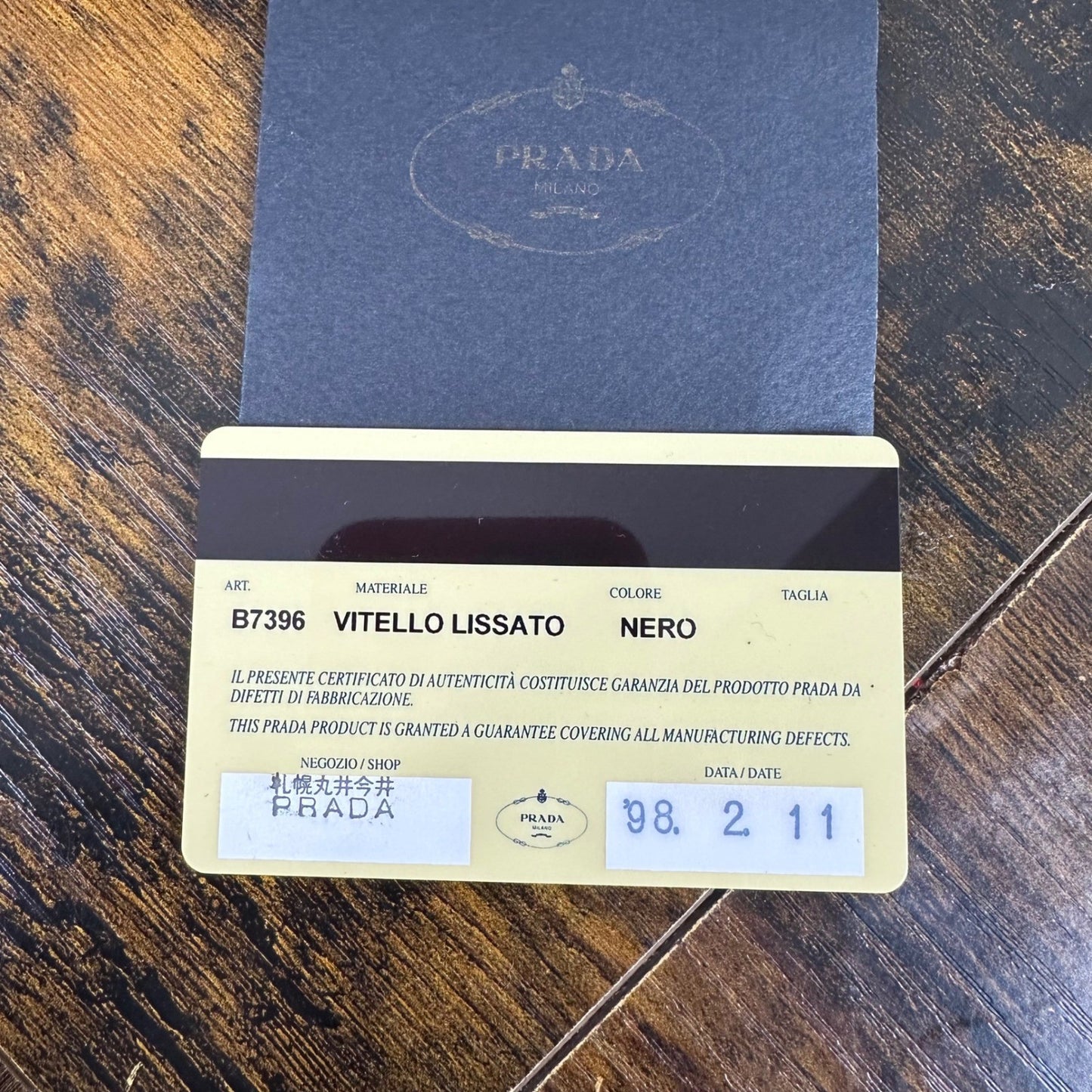 Prada Milano Vitello Lissato Black Leather Top Handle Bag Authentic Designer