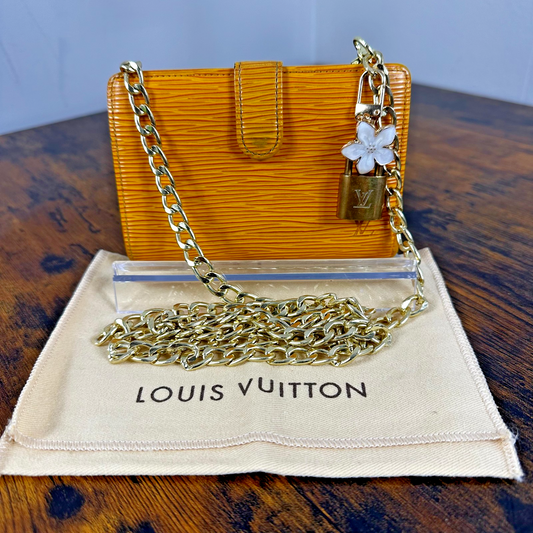 Louis Vuitton Vintage Yellow Epi Leather Compact Wallet