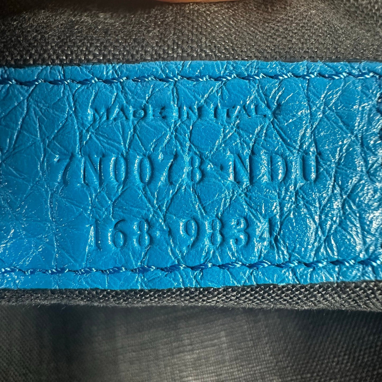 Fendi Selleria Blue Leather Clutch Bag