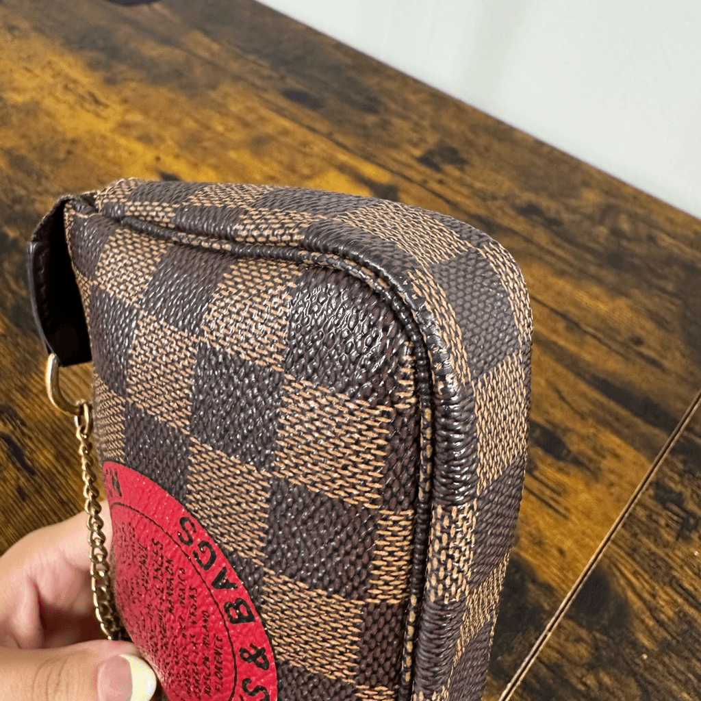 Louis Vuitton Damier Ebene Trunks & Bags Mini Pochette Bag