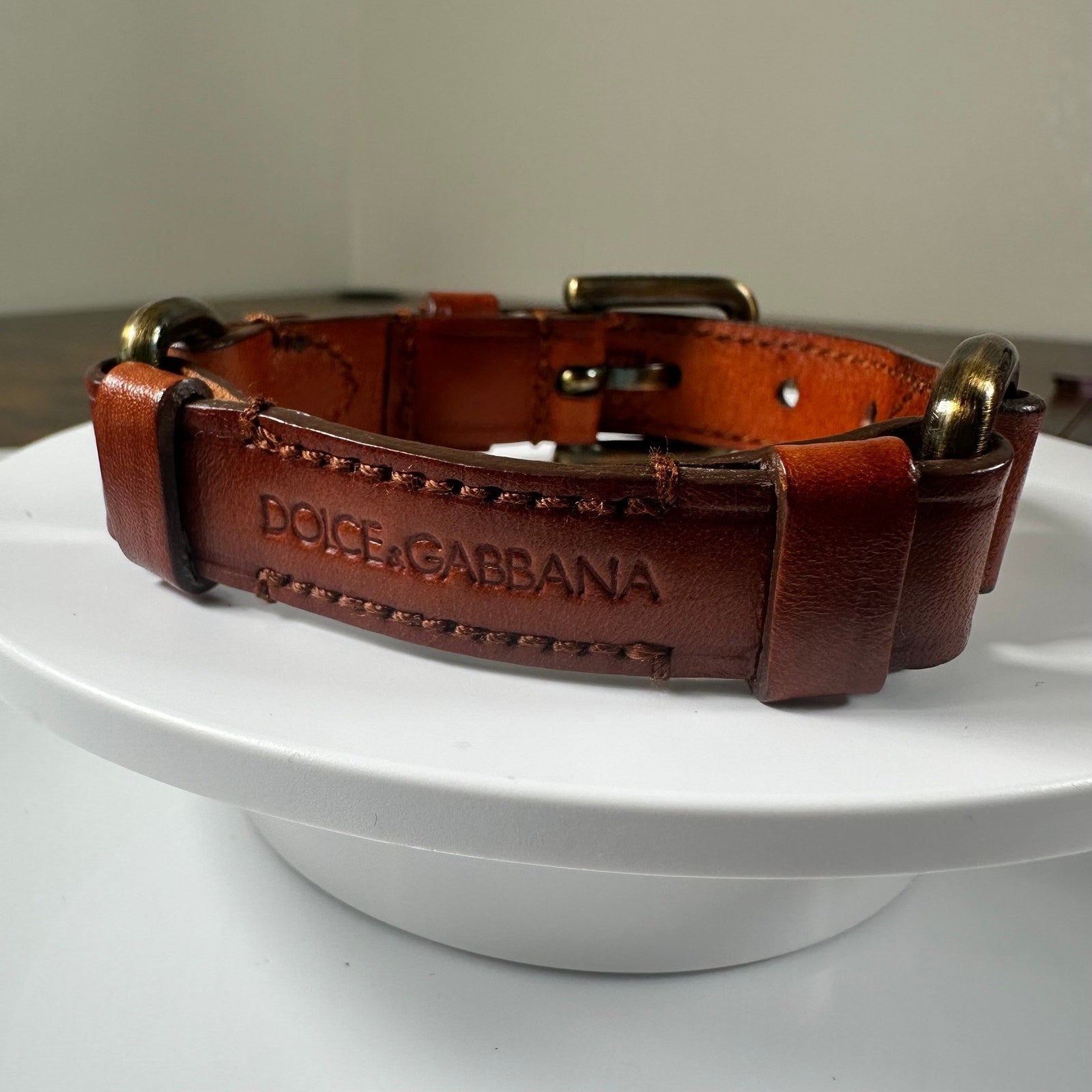 Dolce & Gabbana Brown Leather Bracelet Women's Men's