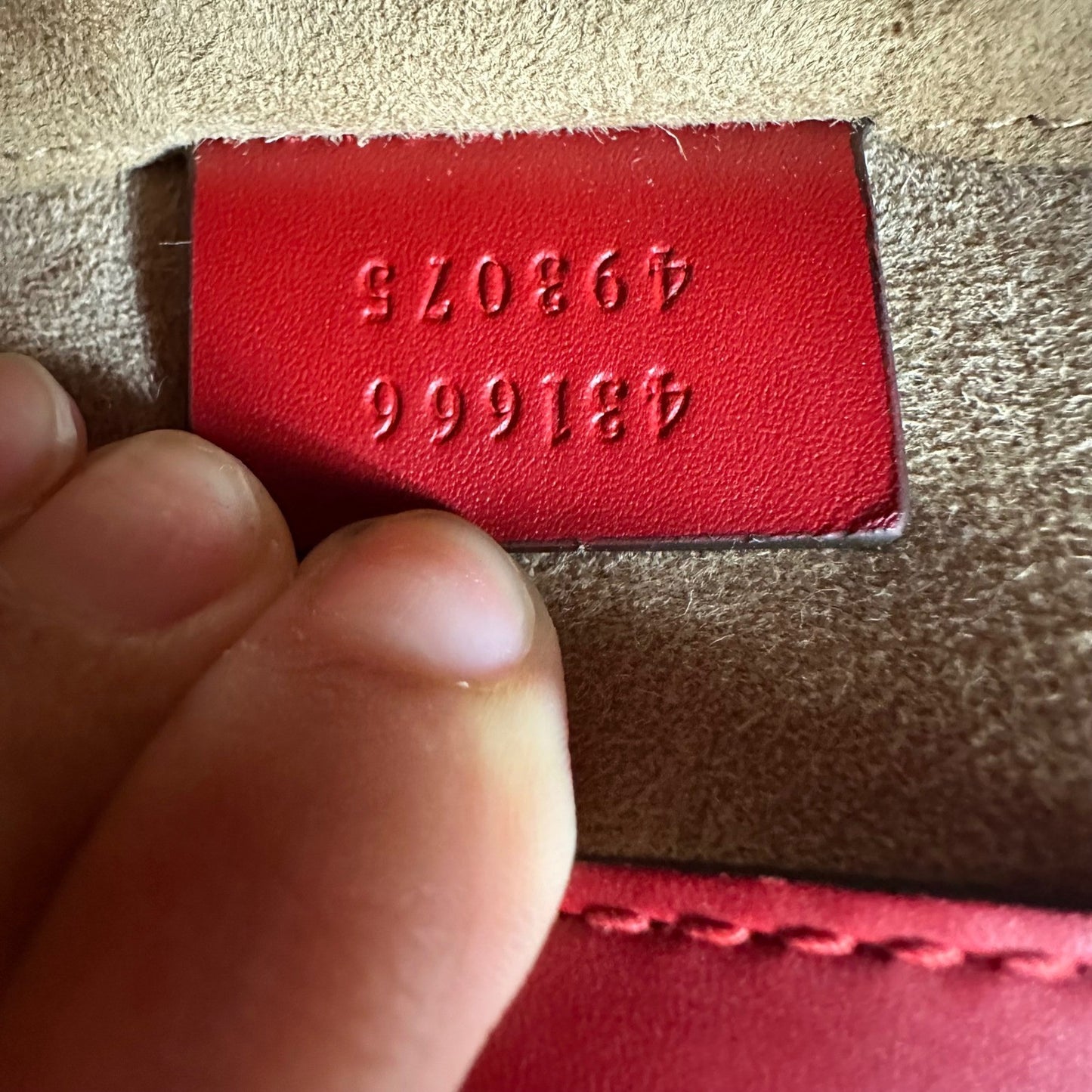 Gucci Sylvie Red Leather Chain Shoulder Bag Mini